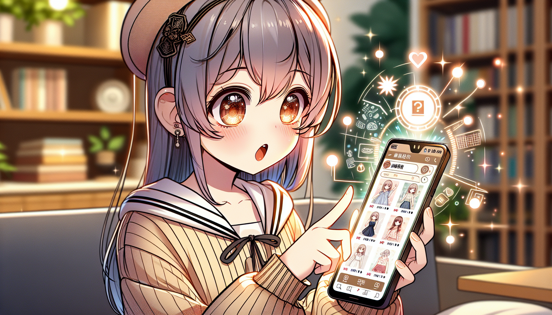 商品を使う美少女AI