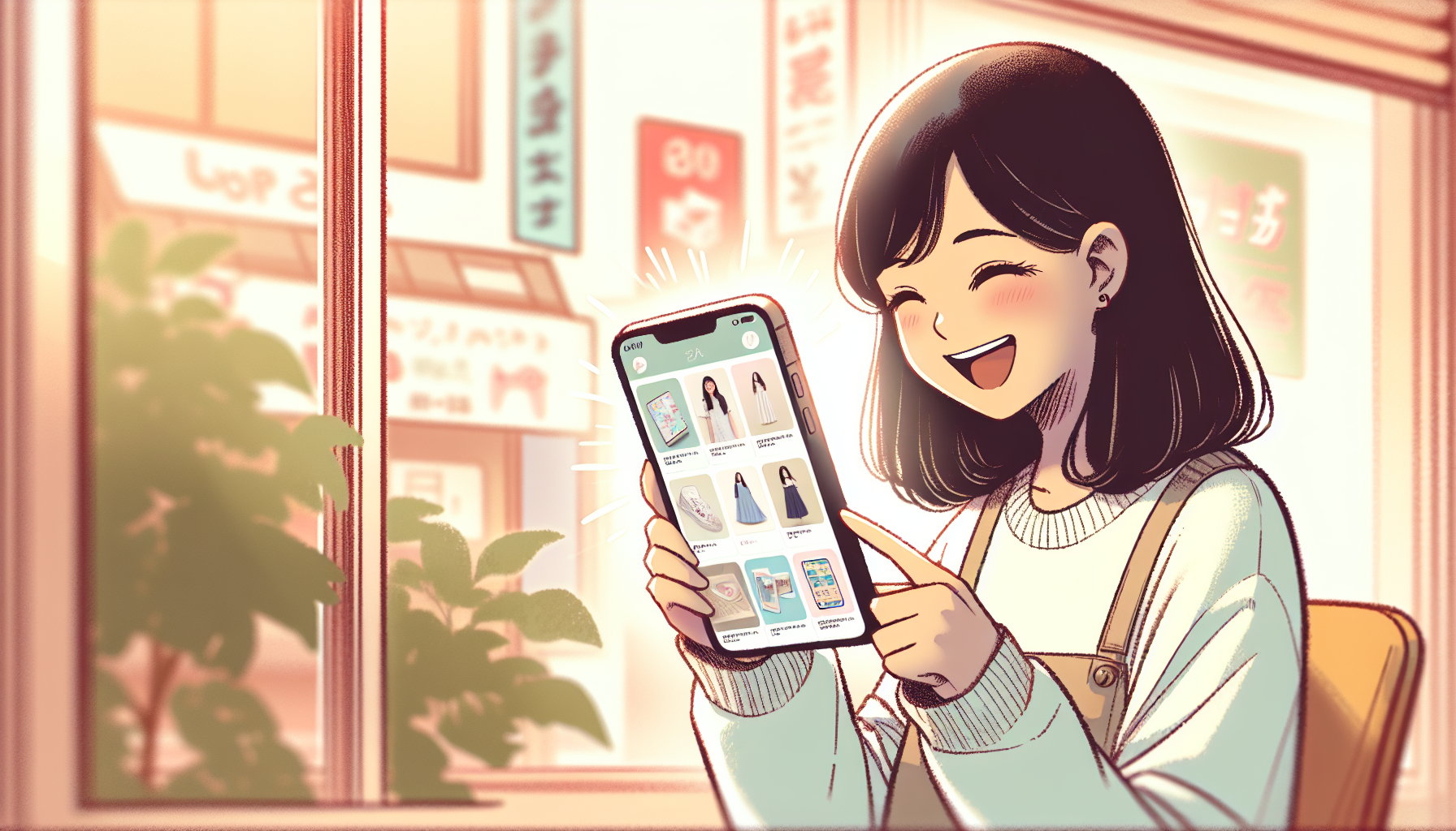 商品の使用シーンを描く