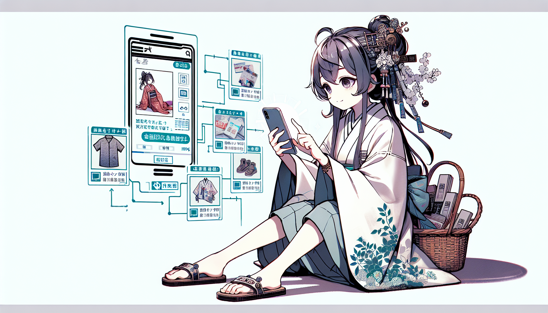 リビングでの一息つきのシーン