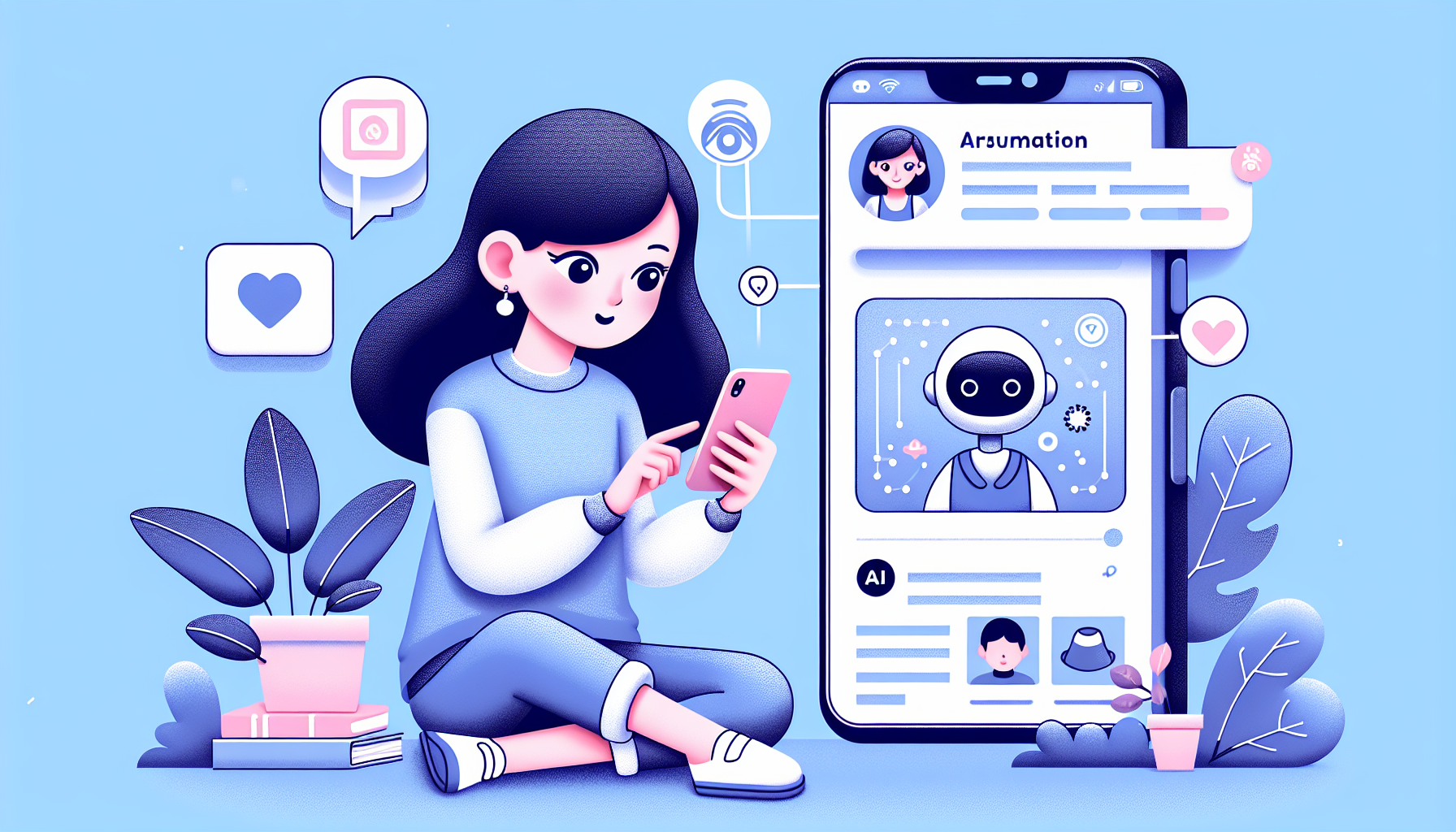 アバターが商品の特徴を説明するシーン