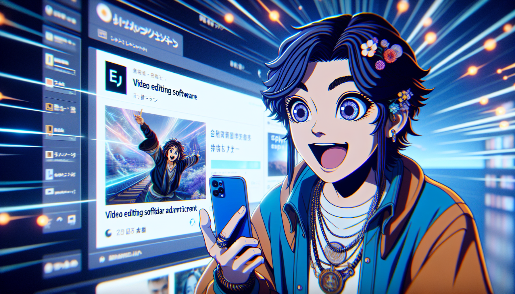 アウトドアでのアクティブシーン