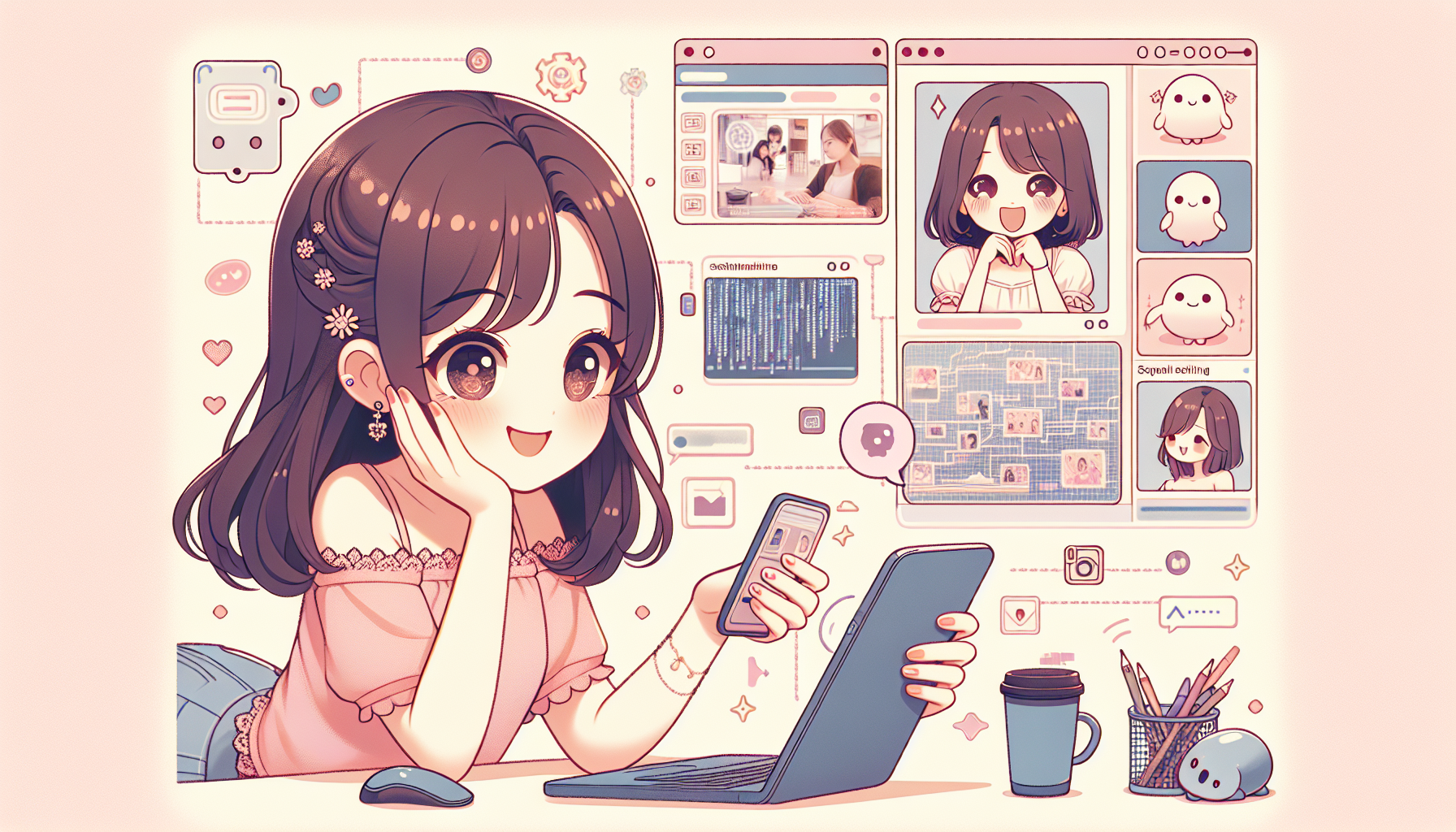 商品と美少女AIのコラボレーション