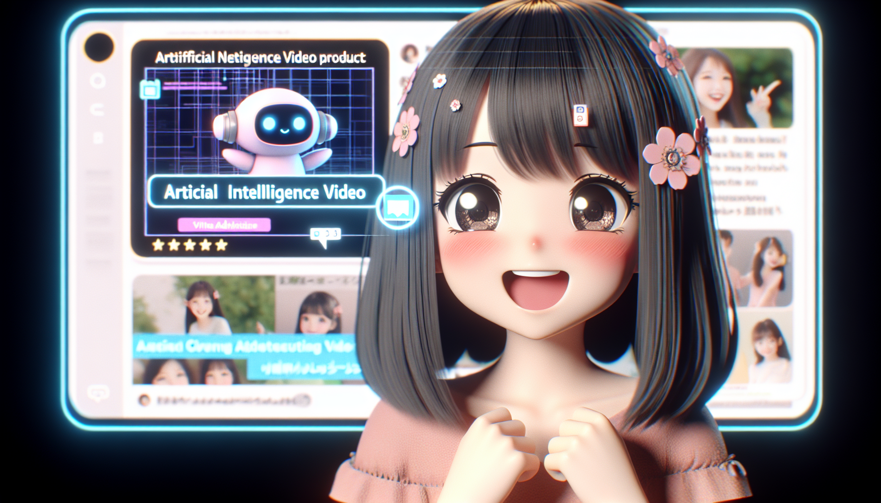 美少女AIがファッションアイテムを紹介