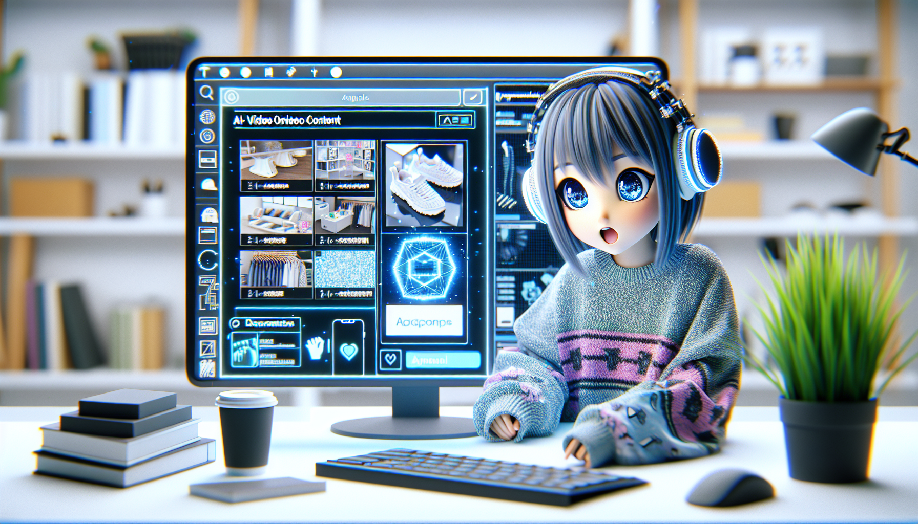 美少女アバターと商品紹介