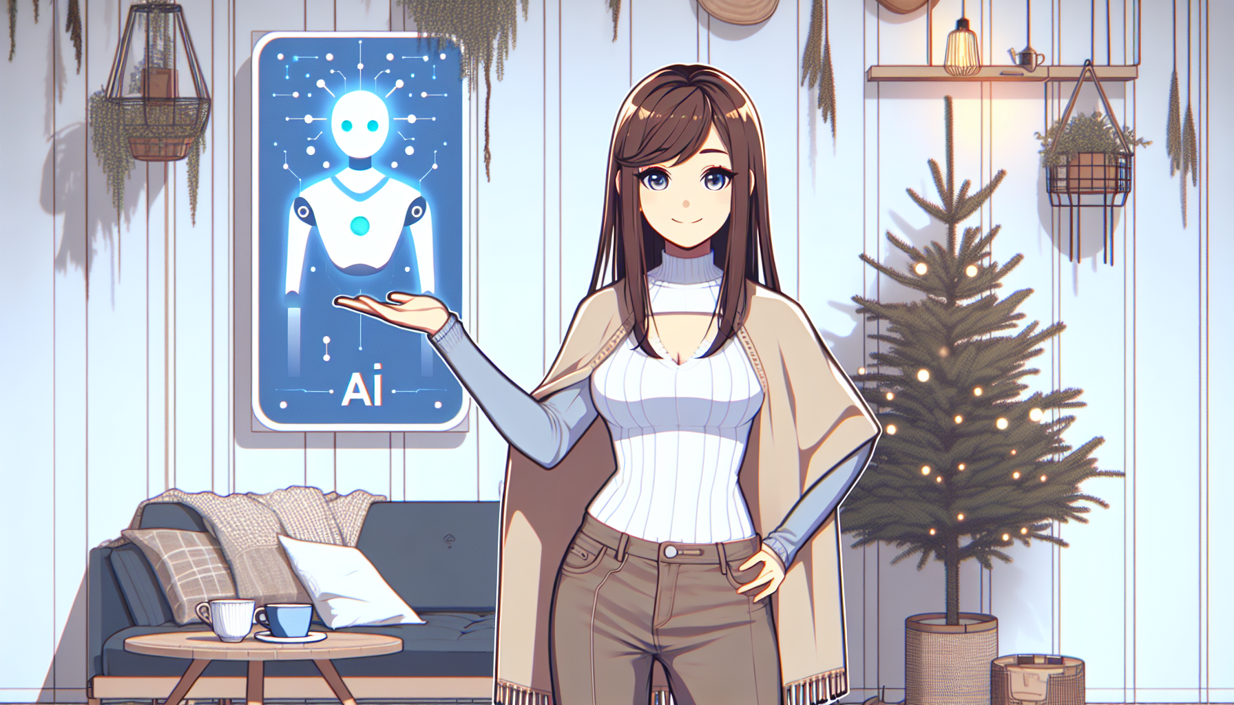 美少女＋商品＋テーマ背景